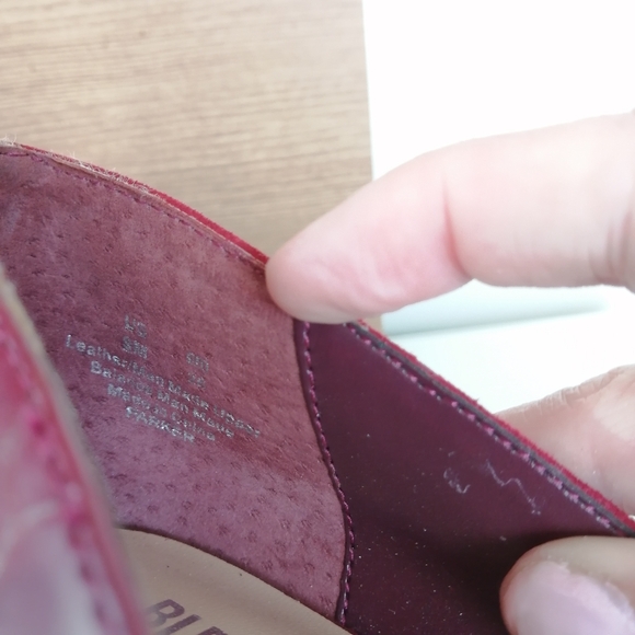 NWOT Bleecker & Bond Leather Maroon Pointed Toe Pumps Half Suede Half Croc 9 - Picture 10 of 12